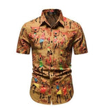 Mens Hawaiian Shirt Short Sleeve Button Down Shirts