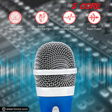 5 CORE 2 Pack Handheld Microphone Unidirectional Vocal Dynamic Cardioid Mic with Detachable 10ft XLR Cable, Clip, Mesh Grille & ON/Off Switch Suited for Speakers, Amp, Karaoke Singing Get in Pair