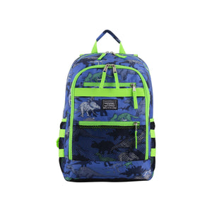 Eastsport Unisex 3-Piece Combo Backpack with Lunch Box and Pouch, Blue Dino Print