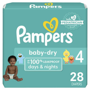 Pampers Baby-Dry Diapers Size 4, 28 Count