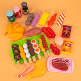 Baby Simulation BBQ Pretend Play Kitchen Kid Toy Cookware Cooking Food Barbecue Role Play DIY Educational Gifts for Children ZLL