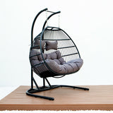 FOLDING DOUBLE SWING CHAIR w/CUSHION