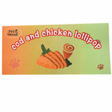 Cod And Chicken Lollipop Dog Food,Pet Treats Chicken And Green Vegetable Pet Food ,Organic Pet Snacks Dog Chews Deodorizing Clean Teeth,Dog Training Snacks,8oz