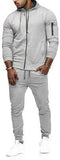 Mens 2 Piece Tracksuit Zipper Hoodie Pants Athletic Tracksuits Casual Hooded Outdoor Sport Suits