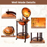 16th Century Wood Globe Wine Bar Stand