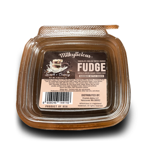 Old Fashioned Handmade Kettle Cooked Smooth Creamy Fudge - English Milk Chocolate Toffee Crunch (1/4 Pound)