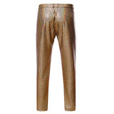 Mens Night Club Metallic Gold Suit Pants