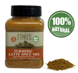 Organic Turmeric Latte Spice MixPride of India – Turmeric Latte Spice Mix – Gourmet & Warm Tea Spice Blend – Healthy/Gluten-Free – Ideal for Lattes/Smoothies/ Golden Milk – Easy to Use