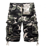 Mens Relaxed Camouflage Camo Cargo Shorts