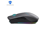 MACHENIKE M721 Mouse Wireless Game Mouse Wired Electronic Competition iPad Computer Laptop Mouse Office Mechanical Mouse Charging Dual mode 10000DPI - White