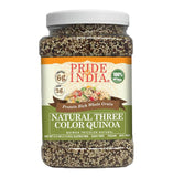 Pride Of India - Natural Three Color Quinoa - 100% Royal Bolivian Superior Grade Protein Rich Whole Grain, 1.5 Pound (24oz) Jar