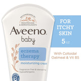 Aveeno Baby Eczema Therapy Moisturizing Cream Body Lotion with Oatmeal, 5 oz