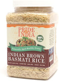 Pride Of India - Extra Long Brown Basmati Rice - Naturally Aged Healthy Grain