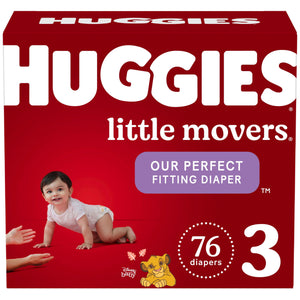 Huggies Little Movers Baby Diapers Size 3;  Count 76