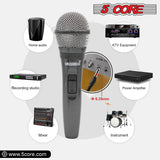 5 CORE Karaoke Microphone Dynamic Vocal Handheld Mic Cardioid Unidirectional Microfono w On and Off Switch Includes XLR Audio Cable Mic Holder PM 600