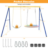 660 LBS Extra-Large A-Shaped Swing Stand with Anti-Slip Footpads