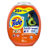 Tide PODS Liquid Laundry Detergent Soap Pacs 4-n-1 with Febreze;  HE Compatible 85 Count