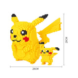 Pokémon Anime Cartoon Model Decoration Mini Diamond Particle Building Blocks Pikachu Building Blocks Assembled Educational Toys