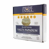 Pride Of India - Salty Black Bean Namkeen Papadum Lentil Crisp - Pack of 6 - 8 count Box 6 * 100gm oz