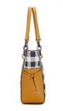 Yale Checkered Tote Bag with Wallet