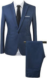 Mens Printed Casual Two Piece Sets Jackets One Button Slim Fit Shawl Collar Long Sleeve Blazers Trousers