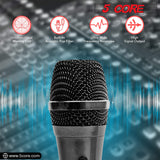 5 CORE Karaoke Microphone Dynamic Vocal Handheld Mic Pair Cardioid Unidirectional Microfono w On and Off Switch Includes XLR Audio Cable Mic Holder - PM 286 2 PCS