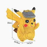 Pokémon Anime Cartoon Model Decoration Mini Diamond Particle Building Blocks Pikachu Building Blocks Assembled Educational Toys