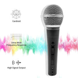 5 CORE 3 Pack Professional Dynamic Vocal Microphone Neodymium Cardioid Unidirectional Handheld Mic for Speakers, Karaoke W/Steel Mesh Grille, ON/Off Switch w/16ft Detachable Cable, Bag Get in Bulk