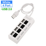 USB HUB 2.0 HUB Multi USB Splitter 4 7 Ports Expander Multiple USB 2 Hab No Power Adapter USB Hub With Independent Switch For PC