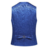 Mens Formal Wedding Paisley Waistcoat Bow Tie Set Jacquard Woven Suit Vest