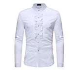 Mens Hipster Casual Slim Fit Long Sleeve Button Down Dress Shirts