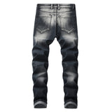 Mens Jeans Stretch Straight Fit Denim Pants