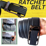 Microfiber Leather Mens Ratchet Belt Belts For Men Adjustable Size, Slide Buckle