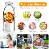 16.9OZ Portable Fruit Blender Electric Rechargeable Juice Cup for Shakes Smoothies Juice Personal Fruit Mixer with 6 Blades