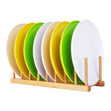 1pc Bamboo Dish Plate Bowl Drainer Storage; Cup Book Pot Lid Cutting Board Drying Rack; Stand Drainer Storage Holder Organizer Kitchen Cabinet; Keep Dry; 13.1in*5in