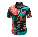 Mens Hawaiian Shirt Short Sleeve Button Down Shirts