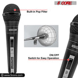 5 CORE Karaoke Microphone Dynamic Vocal Handheld Mic Pair Cardioid Unidirectional Microfono w On and Off Switch Includes XLR Audio Cable Mic Holder PM 757 2 PCS