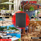 Outdoor Speaker Wired Waterproof Speaker Mounts Indoor Steel Easy Wall Patio Garage Home 2PCS 5 Core 13T BL Ratings (Black)