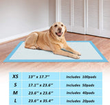 ScratchMe Super-Absorbent Waterproof Dog and Puppy Pet Training Pad; Housebreaking Pet Pad; 20-Count Large-Size; 23.6''X35.4''; Blue; Large 20pcs