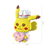 Pokémon Anime Cartoon Model Decoration Mini Diamond Particle Building Blocks Pikachu Building Blocks Assembled Educational Toys