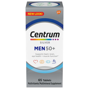 Centrum Silver Mens 50 Plus Vitamins, Multivitamin Supplement, 65 Count