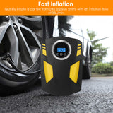 Portable Car Tire Inflator DC 12V Digital Car Air Pump Compressor Electric Air Pump with LED Light 150PSI