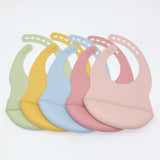 Baby Solid Color Food Grade Silicone Bibs