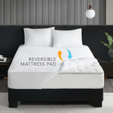 2-in-1 Cool/Warm Reversible Waterproof and Stain Release Mattress Pad