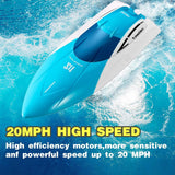 4DRC S4 RC Boat, Remote Control Boat 2.4GHz High Speed RC Racing Boat with 2 Rechargeable Batteries for Adults and Kids