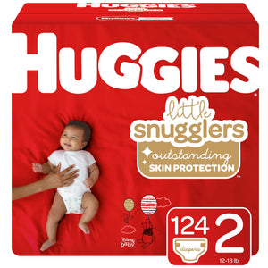 Huggies Little Snugglers Baby Diapers Size 2;  Count 124