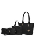 Edelyn embossed M Signature Four PCS Tote Set