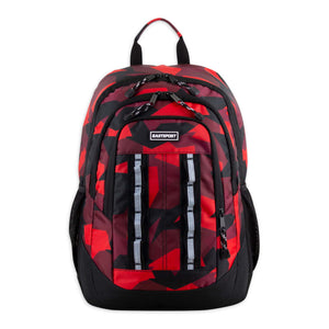 Eastsport Unisex Pinnacle Sport 19" Laptop Backpack, Red Jagged Shapes Print