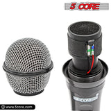 5 CORE Karaoke Microphone Dynamic Vocal Handheld Mic Cardioid Unidirectional Microfono w On and Off Switch Includes XLR Audio Cable Mic Holder PM 600