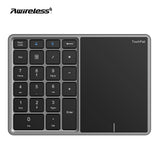 Numeric Keyboard With Touchpad Bluetooth Keypad 2.4G Wireless Numer Pad Rechargable For Android Windows IOS Laptop Tablet